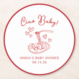 チャオベビー!手引きパスタベビーイタリアンシャワー ラウンドペーパーコースター