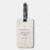 チャオベラかわいいフローラハートと熱帯花 ラゲッジタグ (裏面縦)