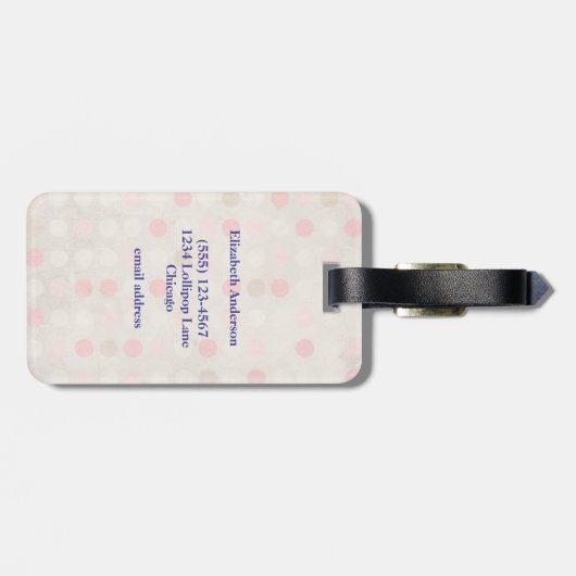 チャオベラかわいいフローラハートと熱帯花 ラゲッジタグ (裏面横)