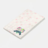 チャオベラキュートフローラハートオンピンクサークル ポストイット (アングル)