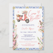 チャオベラスクーイタリアンターフローラブライダルシャワー 招待状 (正面)