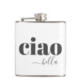 チャオベラハロービューティフルモダンタイポグラフィ フラスク (正面)