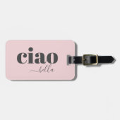 チャオベラハロービューティフルモダンタイポグラフィ ラゲッジタグ (正面横)