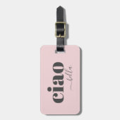 チャオベラハロービューティフルモダンタイポグラフィ ラゲッジタグ (正面縦)