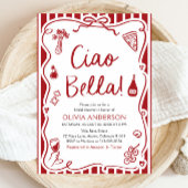 チャオベラハンドドロードピイタリアンザブライダルシャワー 招待状