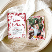 チャオベラハンドドロードピイタリアンザブライダルシャワー 招待状