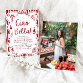チャオベラハンドドロードピイタリアンザブライダルシャワー 招待状