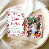 チャオベラハンドドロードピイタリアンザブライダルシャワー 招待状