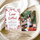 チャオベラハンドドロードピイタリアンザブライダルシャワー 招待状