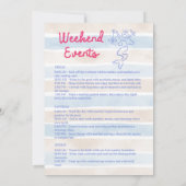 チャオベラマーメイドをテーマにしたバチェロレッテ週末 招待状 (裏面)