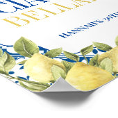 チャオベララドルチェヴィタレモイタリアンンサイン ポスター (角)