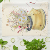 チャオベラワイルドフラワーイタリアンカントリーコテージシック キッチンタオル (折り畳み)