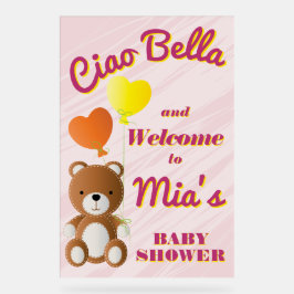 チャオベラ女の子の赤ちゃんシャワー アクリルサイン