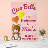 チャオベラ女の子の赤ちゃんシャワー アクリルサイン (ウェディング)