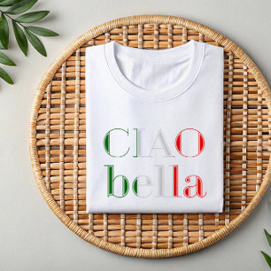 チャオベラ 女気のあるそぶりをしたイタリアン性のフレーズ・シャツ Tシャツ