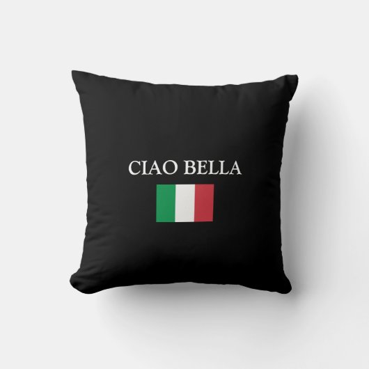 チャオベラ 黒イタリーフラグ クッション (正面)