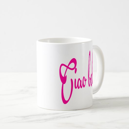 チャオベロハロビューティフルベライタリアン引用文 コーヒーマグカップ (正面右)