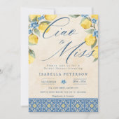 チャオ恋しく思トイタリアンブルーブライダルシャワー 招待状 (正面)