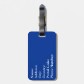 チャオ文字デザイン ラゲッジタグ (裏面縦)