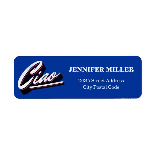 チャオ文字デザイン ラベル (正面)