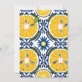 チャオ赤ちゃんシャワーレモンをテーマにしたシャワー 招待状 (裏面)