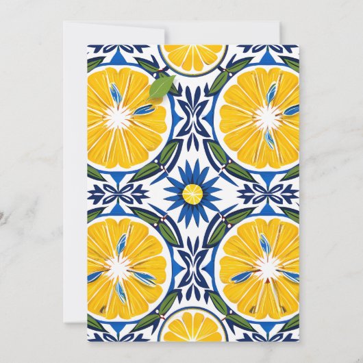 チャオ赤ちゃんシャワーレモンをテーマにしたシャワー 招待状 (裏面)