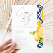 チャオ赤ちゃんシャワーレモンをテーマにしたシャワー 招待状