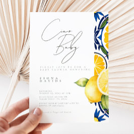 チャオ赤ちゃんシャワーレモンをテーマにしたシャワー 招待状