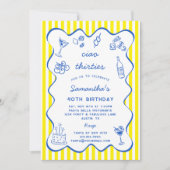 チャオ30年代パタイタリアンスタディナーパーティー40歳の誕生日 招待状 (正面)