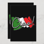 チャオ！- イタリアとヨーロッパのベニス スクーターとラ 招待状 (正面/裏面)