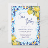チャオ ベイビー メディテレニアン マジョリカ タイル シャワー 招待状 (正面)