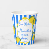 チャオ ベラ レモン イタリアン ブライダル シャワー カスタム 紙コップ (裏面)