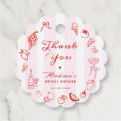チャオ ベラ 手描き ブライダル シャワー サンクス フェイバータグ (裏面)