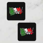 チャオ！ヨーロッパイタリアンヴェネツィア・スクーターとラ スクエア名刺 (正面/裏面)