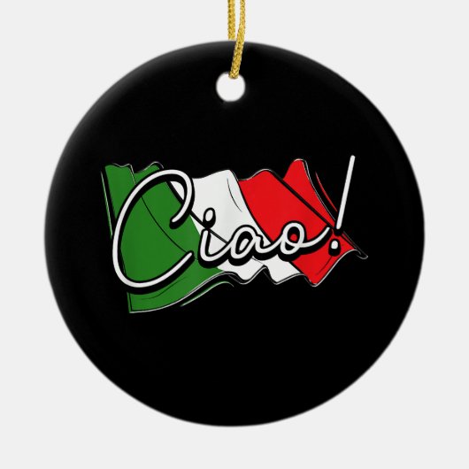 チャオ!ヨーロッパイタリアンヴェネツィア・スクーターとラ セラミックオーナメント (正面)