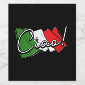 チャオ！ヨーロッパイタリアンヴェネツィア・スクーターとラ ワインラベル (シングルラベル)