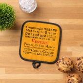 チャオ・ヴェネツィア！キャンバス印刷 鍋敷き (トップダウン)