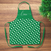 チャオ – 緑の白 エプロン
