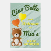 チャオBella赤ちゃんシャワー歓迎フォームボードの看板 アクリルサイン (正面)