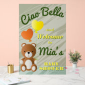 チャオBella赤ちゃんシャワー歓迎フォームボードの看板 アクリルサイン (ウェディング)