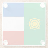 チャカシア国旗 ガラスコースター (裏面)