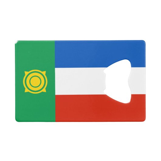 チャカシア国旗 クレジットカード栓抜き (正面(横))