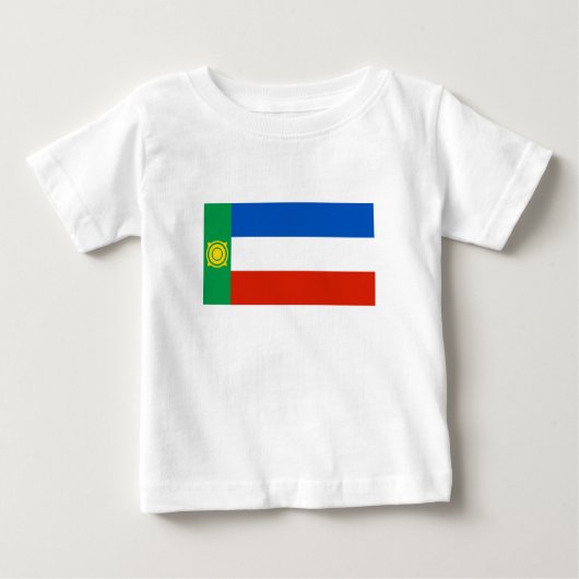 チャカシア国旗 ベビーTシャツ (正面)