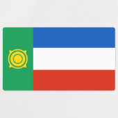 チャカシア国旗 ラベル (デザイン1)