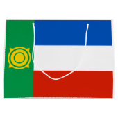 チャカシア国旗 ラージペーパーバッグ (正面)