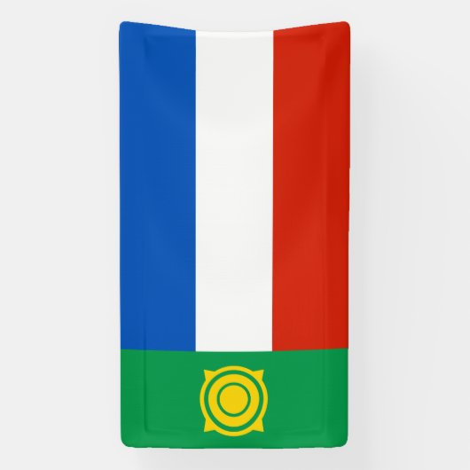 チャカシア国旗 横断幕 (縦)