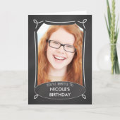 チャカスタムパーソナライズされた招待状フォト誕生日 招待状 (正面)