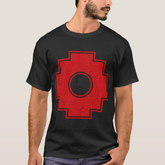 チャカナ記号インカ十字アンデスのインカン記号 Tシャツ