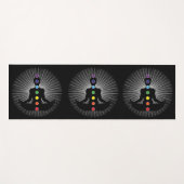 チャカラカラーとヨガポーズ ヨガマット (正面(横))