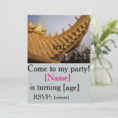 チャカラ招待テンプレートフィールド 招待状 (スタンド正面)